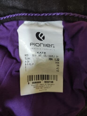 lidl pantalone: Farmerke crni teksas. Iz uvoza. Marka Pionier. Poluobim struka 37/40 — 3