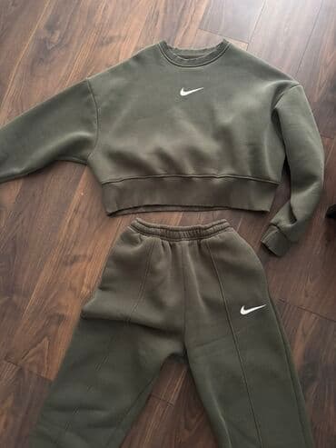 elegantne pantalone sa visokim strukom: Nike, S (EU 36), bоја - Maslinasto zelena — 1