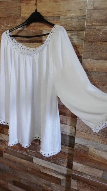 bluza s: Viskoza, bоја - Bela — 1