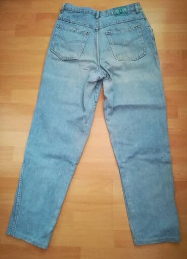 pantalone s: Farmerke UNION vel 32,plave, obim struka 74 cm, dužina 105 cm, obim — 7