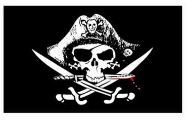 srpska i ruska zastava: Piratska zastava 150 X 90 cm Zastava dimenzija 150 X 90 cm sa — 1
