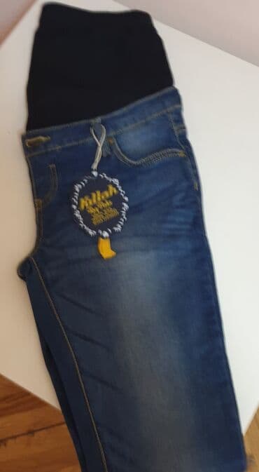 Farmerke: ZARA-TRUDNICKE GUMIRANE FARMERKE VEL S-M-
MADE IN ITALY — 2