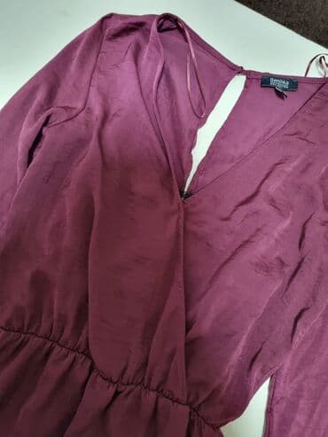 Haljine: 9Fashion Woman S (EU 36), bоја - Bordo, Dugih rukava — 2