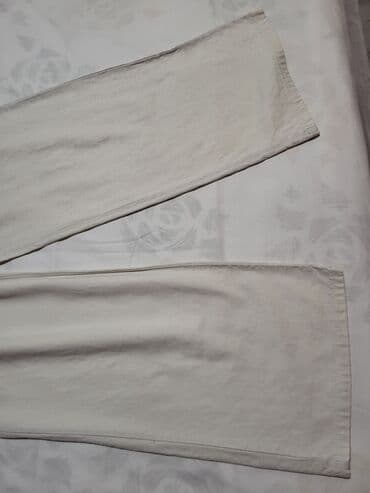 lanene pantalone zenske: One size, Normalan struk, Zvoncare — 2