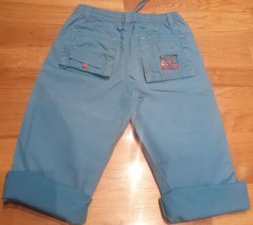 elegantne pantalone sa visokim strukom: 116-122, bоја - Tamnoplava — 4