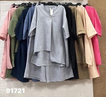 prsluk i pantalone komplet: 2XL (EU 44), 3XL (EU 46), 4XL (EU 48), Jednobojni, bоја - Svetloplava — 4