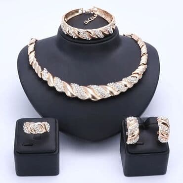 minđuše hirurški čelik: Set: Minđuše, Narukvica, Ogrlica, Materijal: Hirurški čelik — 28