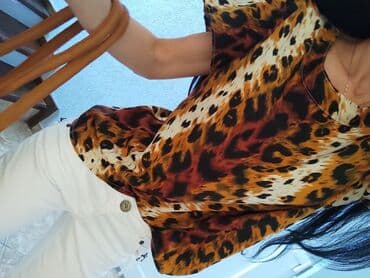 leopard pantalone: Amn, S (EU 36), Leopard, krokodil, zebra, bоја - Braon — 6