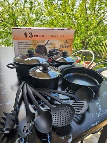 set posuđa, set posuđa: ŠERPE 🔥Set šerpi 13 delova🔥 Cena 3499 din 💯💯💯 ❇️Želiš li da imaš — 6