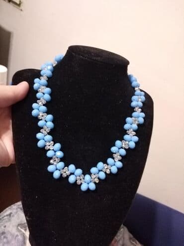 biserne ogrlice bižuterija: Biserna ogrlica, Handmade, Materijal: Kristal — 1