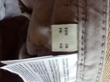 srebrne pantalone: M (EU 38), Normalan struk, Čino — 8