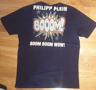 majica s: PHILIPP PLEIN teget muška majica. Piše xxl velicina,moze i XL. Pazuh — 3