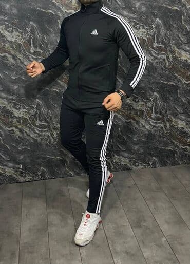 prsluk i pantalone komplet: Adidas muška trenerka komplet ravna nogavica Novo Mokra likra — 1