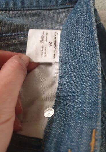 sako i pantalone za devojke: FORNARINA NOVE XS fazonske farmerke, original ! Sa zakrpama — 5