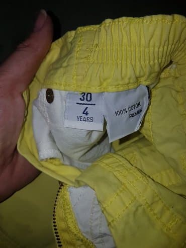 bele pantalone za decake: 104-110, bоја - Žuta — 2