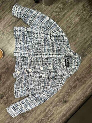 prsluk i pantalone komplet: Zara, M (EU 38), Karirani — 3