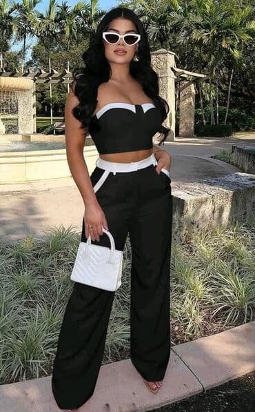 crni elegantni kombinezoni: One size, Jednobojni, bоја - Crna — 1