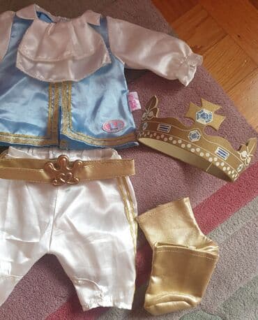 elegantne pantalone sa visokim strukom: Zapf baby born princ - kralj komplet garderoba odeca za bebu lutku — 1