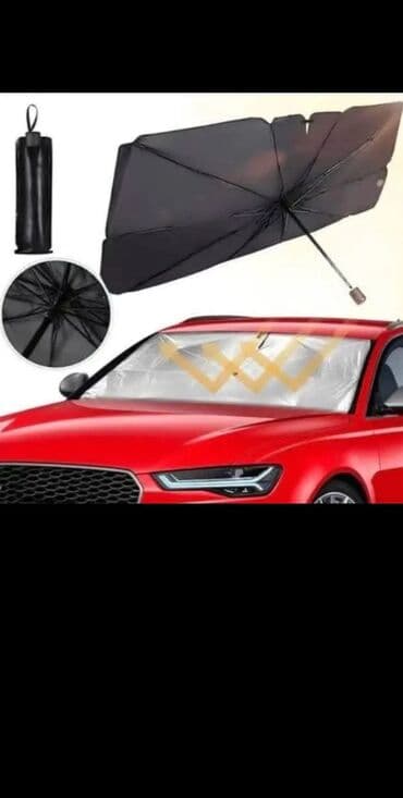 navlaka za auto protiv sunca: Suncobran za vetrobransko staklo automobila, crne boje. Ovaj suncobran — 1