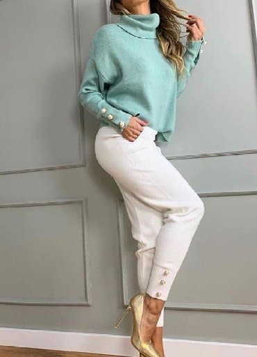 zara helanke sa slicem: M (EU 38), Jednobojni, bоја - Zelena — 1