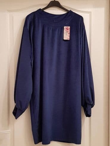 crna haljina duga: M (EU 38), bоја - Crna, Oversize, Dugih rukava — 1