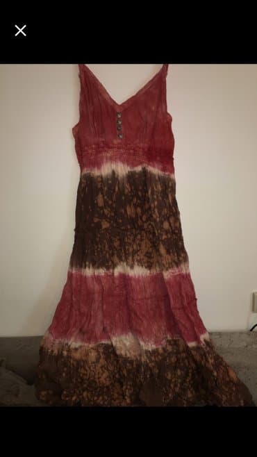 Haljine: 0101 Brand XL (EU 42), M (EU 38), L (EU 40), bоја - Braon, Na bretele — 2