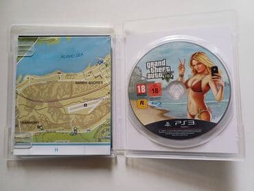 PS3 (Sony PlayStation 3): GTA 5 PS3 igra malo korišćena, odlično očuvana, sa mapom. Moguća — 2
