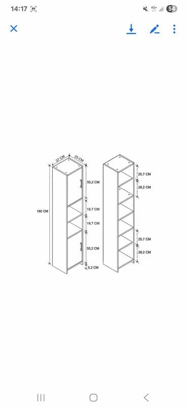 dimenzije ormara: Ormar TABRIZ 11500 din. Kod: Ormar TABRIZ MK12-26-01 Dimenzije — 5