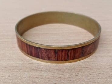samsung watch 4 narukvice: Narukvica 4 Narukvica drvo - Mahagoni u mesingu. prečnik 6,4-6,7 cm — 2
