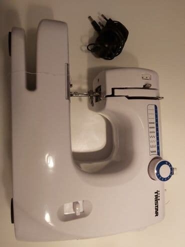 silvercrest trimer za kosu i bradu: Bela šivaća mašina marke Tristar, model UFR-608, kompaktna i pogodna — 4