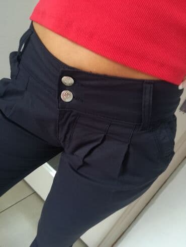 Pantalone: S (EU 36), Normalan struk, Ravne nogavice — 1