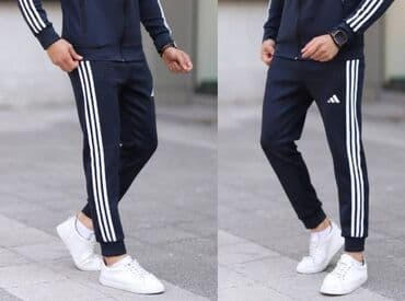 ramax nova kolekcija: Adidas muška trenerka donji deo sa ranflom Novo Mokra likra Veličine — 1