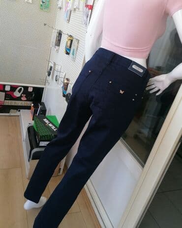 Pantalone: L (EU 40), Visok struk, Ravne nogavice — 4