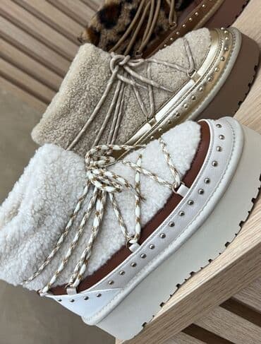 turska kozna obuca: Ugg mini čizme, bоја - Bela, 38 — 4