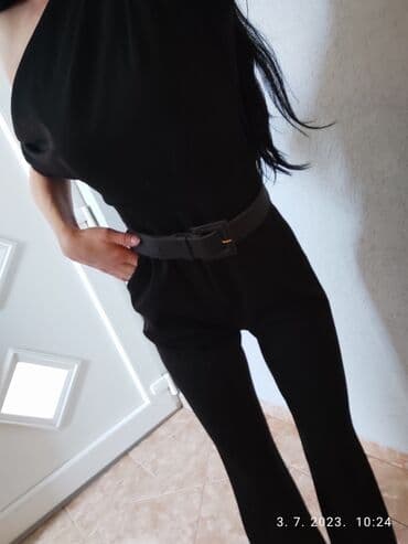 zara model pantalona: Zara, S (EU 36), Jednobojni, bоја - Crna — 4