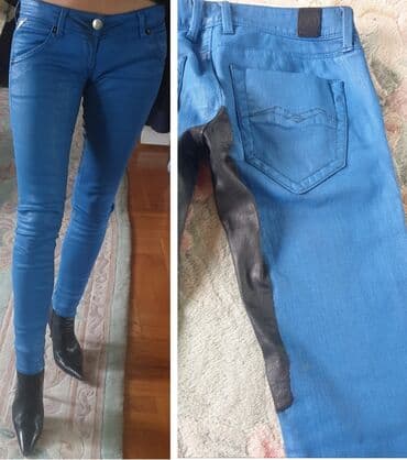 skinny fit farmerke: Replay skinny jeans waxed, voskirane farmerke, original. Plava boja — 1