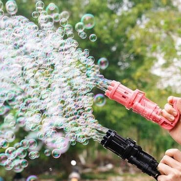 Children's Items: Pistolj za mehurice novo pistolj za balone bubble gun akcija cene — 2