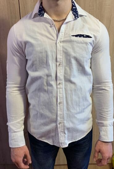 million parfem muski dm: Armani Jeans-Original muska kosulja-bela boja-Slim Fit — 1