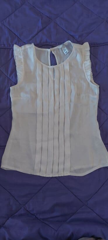 mikroring nadogradnja cena: H&M, XS (EU 34), Svila, Jednobojni, bоја - Bela — 3