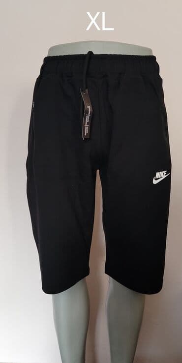 muske jakne sa krznom na kapuljaci: Šorc, XL (EU 54), Nike, bоја - Crna, Poliester — 1