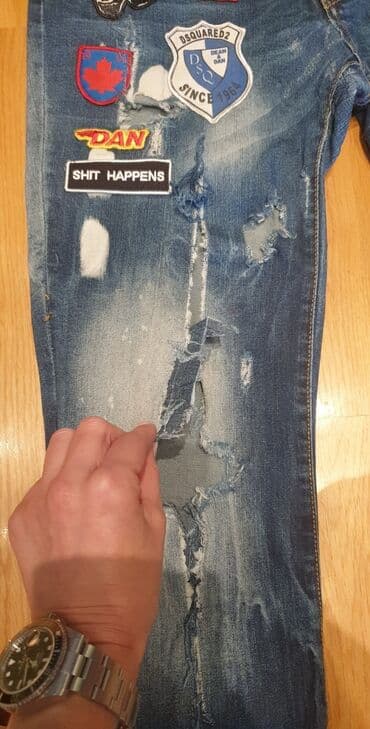 elegantne pantalone sa visokim strukom: Farmerke, 42 / 32, Dsquared2, Skinny — 8