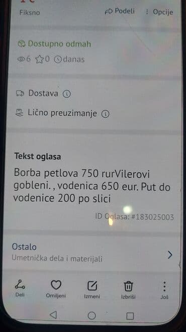 krevetac 6 u 1: Vilerovi gobleni .pojedinacno ili svi u kompletu 1000eur — 11