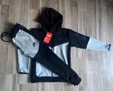 elegantne pantalone sa visokim strukom: Nike, Komplet: Duks, Pantalone — 6