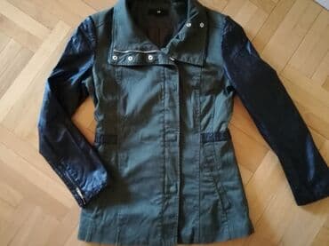 zimske jakne goretex: Jakna H&M, tamno maslinasto zelena, sa koznim rukavima. Poluobim — 10