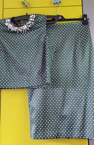 pantalone i sakoi zenski: 9Fashion Woman, S (EU 36), Tufnasti, bоја - Maslinasto zelena — 3