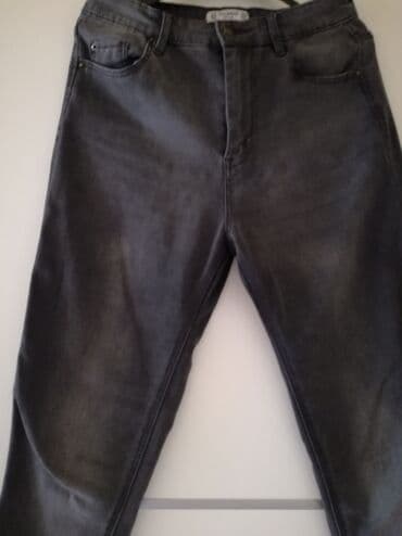 lidl pantalone: Pull&Bear sive farmerke, sa elastinom. Dubok model. Dužina 92 — 5