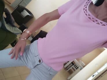 H&M, S (EU 36), Jednobojni, bоја - Roze — 2