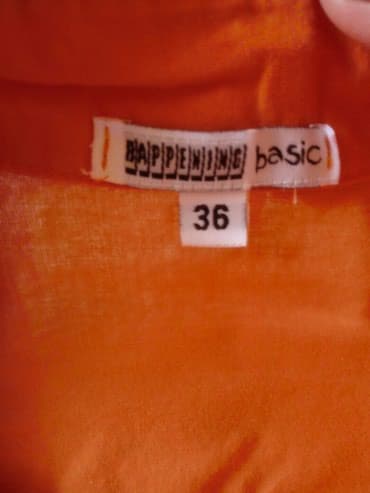 pamučne haljine za svaki dan: S (EU 36), Pamuk, Jednobojni, bоја - Narandžasta — 3