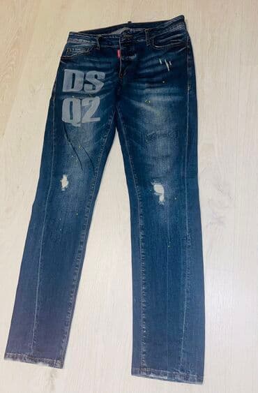 Lične stvari: Dsquared farmerke br l,xl.Duzina 110cm.Poluobim u struku 44cm najvise — 1
