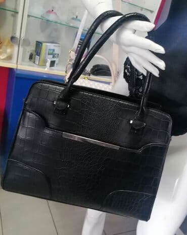 crne tasne: Elegantna torbica, Materijal: Veštačka koža — 4